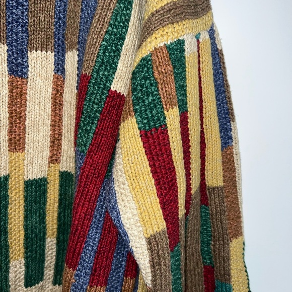 Blake & Manley hand knitted Striped Crewneck Sweater Colorful Striped Sweater - Picture 4 of 14